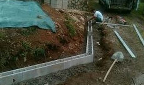 Seb au vert Création de mur en agglos Amage